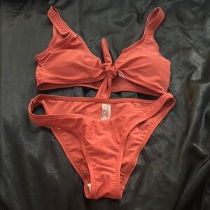 Stylish Coral Bikini Set